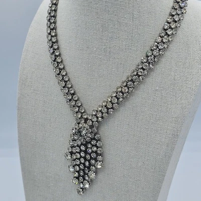 Juego de collar de diamantes de imitación transparentes vintage Kramer de Nueva York de 14" Foto 1 de 4
