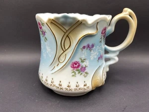 Fancy R S Prussia Tea Cup Pink Roses Gold Accent - Picture 1 of 11