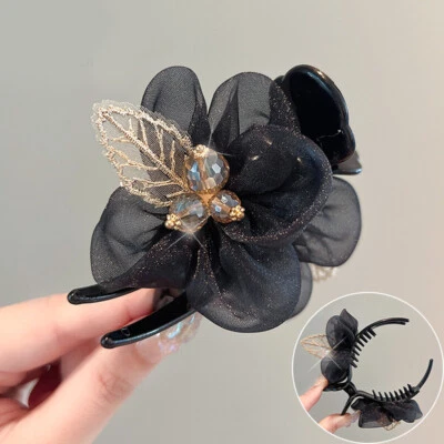 Женские хрустальные цветы волос коготь акриловые заколки заколки волосы аксессуары↗ - Изображение 1 из 4