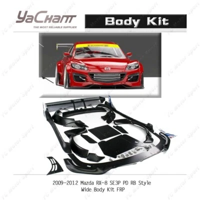 FRP PD RB BodyKit For 09-12 Mazda RX-8 SE3P Lip Fender Wing Canards Diffuser - Image 1 of 4