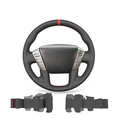 Microfiber Leather Steering Wheel Wrap for Nissan Armada 2013-2022 Frontier 2022 - Image 1 of 4
