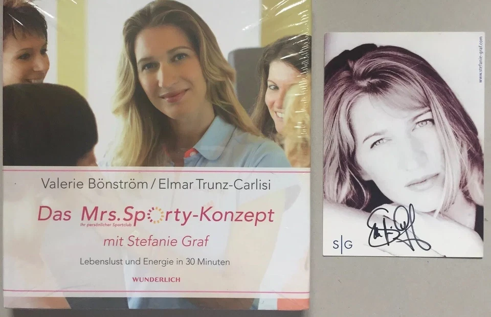Steffi Graf signiert Tennis Karte Original Unterschrift Signatur Autogramm OVP - Bild 1 von 1