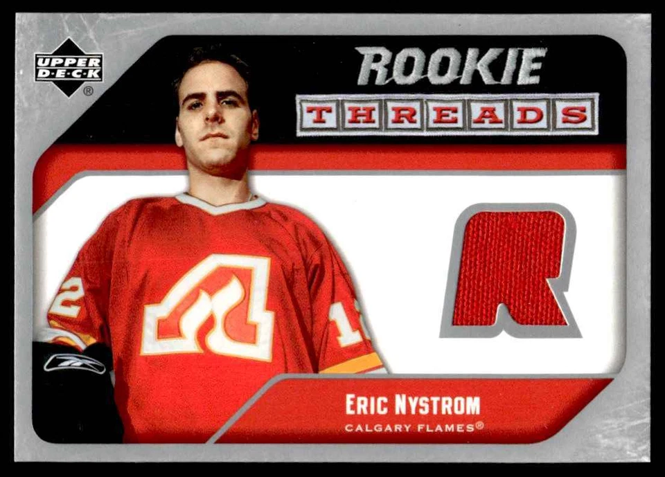 2005-06 Upper Deck Rookie Threads Eric Nystrom Calgary Flames #RT-EN - Image 1 of 2