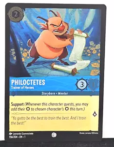 Disney Lorcana Philoctetes 156/204 EN1 First Print Error Errata Cold Foil - Bild 1 von 2