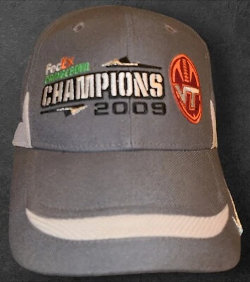 Gorra ajustable Virginia Tech Hokies 2009 Fed-Ex Orange Bowl Champs Nike usada en excelente estado Foto 1 de 4