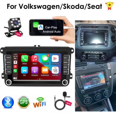 Radio estéreo para automóvil Android CarPlay 7" con cámara de reversa para VW Golf MK5 RCD330 B6 Foto 1 de 4