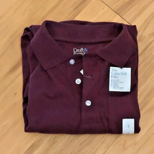 Croft & Barrow Herren The Extra Soft Polo Midnight Jam Langarm Tasche Größe: S - Bild 1 von 9