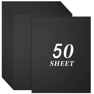 30 Sheets Black Cardstock Printer Paper for Invitations, Cards Making - Picture 1 of 7