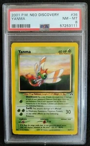 2001 POKEMON NEO DISCOVERY #36 YANMA NON HOLO PSA 8 Unlimited  - Picture 1 of 2