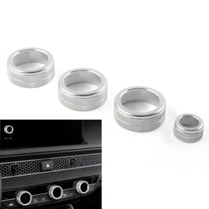 4x Konsole Klima Regler Ring Abdeckung für Honda Civic 11. 2022+ Silber - Bild 1 von 9