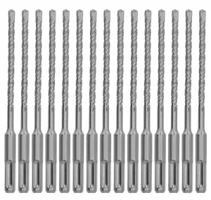 15 Pezzi 1/4"x8" SDS Plus Trapano a Martello Punta in Carburo Muratura Calcestruzzo Punta - Foto 1 di 9