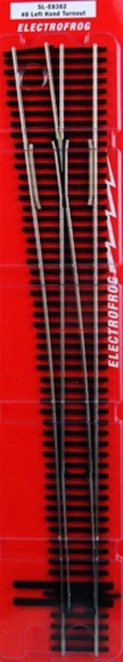 PECO HO Scale Code 83 Electrofrog #8 Left-Hand Turnout # SL-E8382 - Image 1 of 1