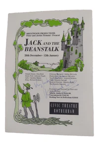 Civic Theatre Flyer Jack And The Beanstalk Signed By Richard Colson Original - Picture 1 of 4