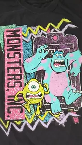 Disney Pixar Monsters Inc Black Graphic Tshirt - Picture 1 of 7