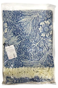William Morris Marigold Scarf Metropolitan Museum Art Blue Ivory Wrap Shawl NEW - Picture 1 of 4