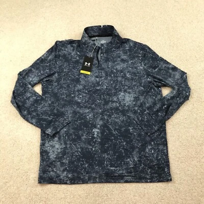 Pullover de golf Under Armour 1/4 cremallera estampado abstracto para hombre XL nuevo azul Foto 1 de 4
