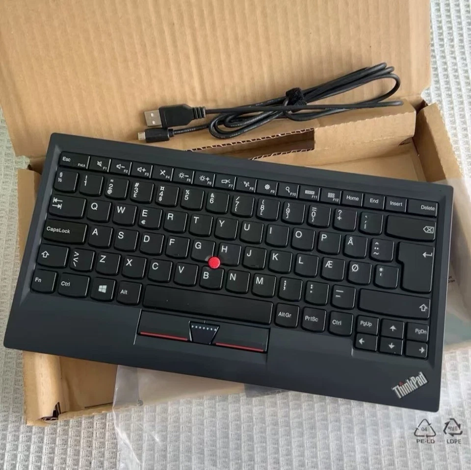 100% Lenovo Thinkpad KU-1255 USB Wired TrackPoint Keyboard Tastaturen 0B47190 - Bild 1 von 4