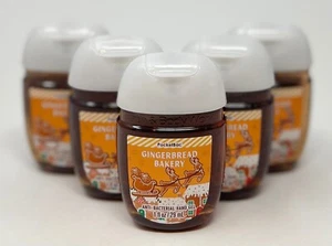 5 BATH BODY WORKS GINGERBREAD BAKERY POCKETBAC ANTI BACTERIAL HAND GEL SANITIZER - Picture 1 of 4