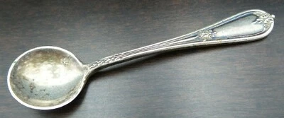 Antigua cuchara de sal de plata de ley del Imperio Austro-Húngaro del siglo XIX Foto 1 de 4