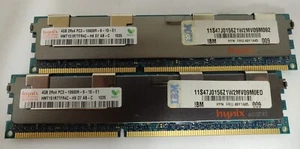 2x IBM 49Y1445 47J0156 4GB 2Rx4 PC3-10600R DDR3-1333MHz ECC REG Memory Modules - Picture 1 of 1