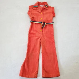 Vintage Healthtex Orange/Rainbow Pantsuit 4t - Picture 1 of 10