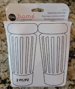 Dritz Home Creative DIY Fluted Column Bun Feet Legs 2pc Wood Unfinished Table - Picture 1 of 8