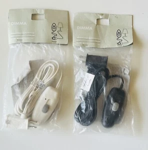 One IKEA DIMMA DIMMER SWITCH 78 3/4"(2m)Cord 300W(WHITE/BLACK)TABLE LAMP CONTROL - Picture 1 of 13