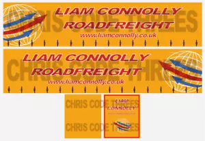 Code 3 Adhesive Vinyl Trailer Decal - Liam Connolly - 1/50 1/76 1/148 1/87 1/64 - Picture 1 of 1