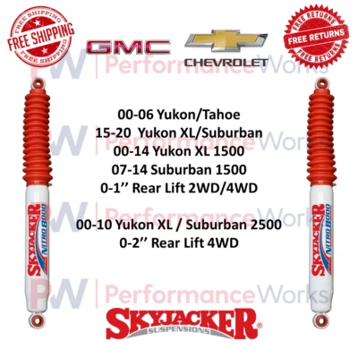 Par de amortiguadores Skyjacker Nitro 0-1" elevador trasero para Chevy Suburban, GMC Yukon XL 1500 Foto 1 de 4
