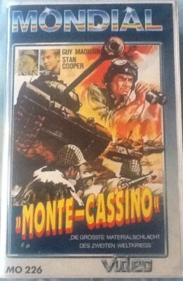 VHS Monte-Cassino (Mondial Video)FSK 18 Kriegsfilm mit Guy Madison & Stan Cooper - Bild 1 von 4