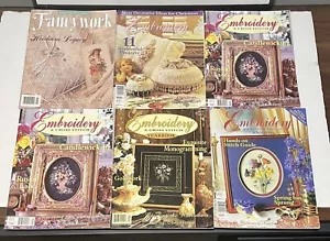 Sew Beautiful Piecework Embroidery Magazine Lot Of 20 Patterns Included - Picture 1 of 5