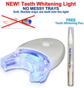 44% PROFESSIONAL TEETH WHITENING FASTER WHITE GEL LED LIGHT TRAY + PEN System - Picture 1 of 4
