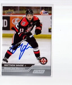 MATTHEW SAVOIE autographed SIGNED '23/24 Upper Deck CHL card EDMONTON OILERS - Picture 1 of 1