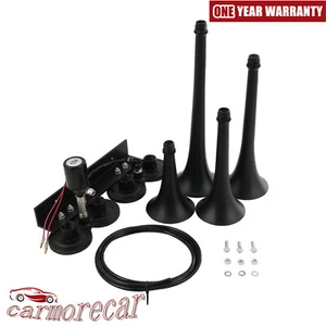 12V / 24V Super Loud Four Trumpet Air Horn 185db for Truck/ Car / Vehicle - Picture 1 of 12