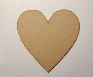 Wooden 150mm (15cm) Heart Shapes Embellishments Craft 3mm thick laser cut MDF Ho - Picture 1 of 5