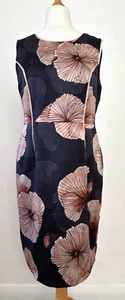 Fenn Wright Manson Silk Dress 97% Silk Floral Wedding Cruise Size 14 Petite - Picture 1 of 10