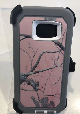 Чехол-подставка с зажимом для ремня Defender для Samsung Galaxy S7 Edge — розовый камуфляж - Изображение 1 из 4