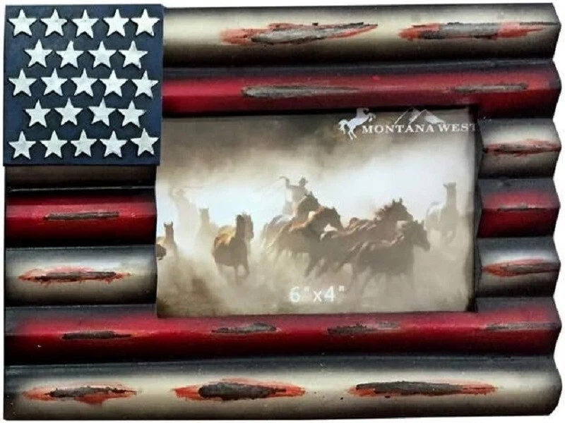 Marco de fotos de Montana West American Flag de 6 x 4 pulgadas Foto 1 de 1