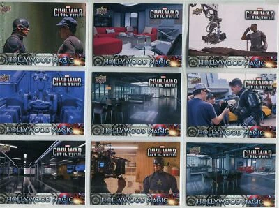 Captain America Civil War Complete Hollywood Magic Chase Card Set HM1-15 Foto 1 de 2