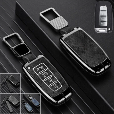 Funda protectora de cuero para llavero de coche de aleación de zinc para Kia Sorento Borrego Sportage Foto 1 de 4