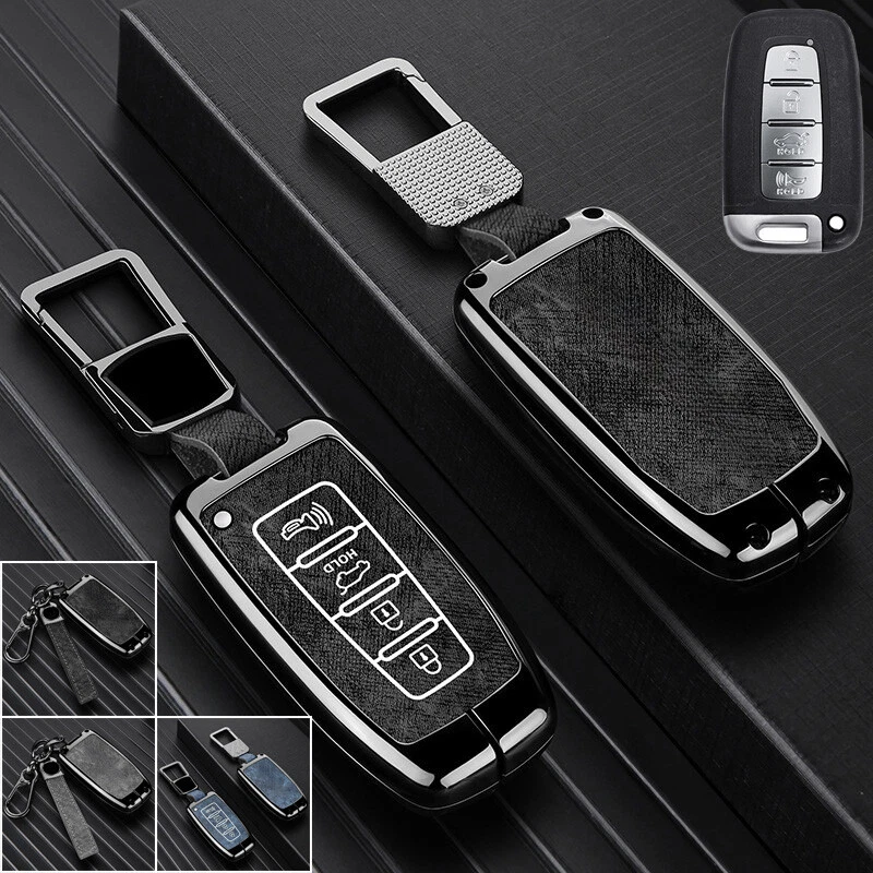 Zinc Alloy Leather Car Key Fob Case Cover Bag For Kia Sorento Borrego Sportage - Изображение 1 из 4