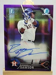 Ronnie Dawson 2016 Bowman Chrome DP Auto Purple Refractor CDA-RD /250 Astros - Picture 1 of 2
