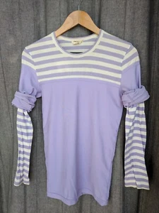 Comme des garcons 2007 vintage Japan purple nylon long sleeves tshirt ladies S - Picture 1 of 12