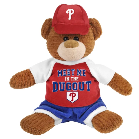 MLB Philadelphia Phillies Baseball 14" Plush Corduroy Teddy Bear Cover