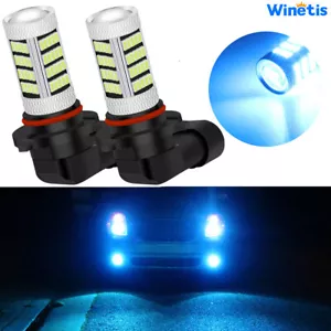 2Pcs Ice Blue H10 9145 9140 Car Truck Pickup Driving Fog Lights 92-SMD LED Bulbs - Picture 1 of 11