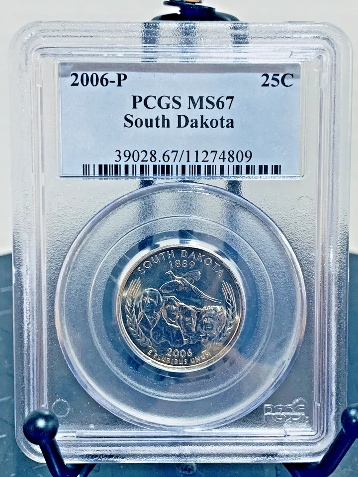 2006-P Washington Quarter South Dakota PCGS MS67 Mint State 67 #11274809 - Image 1 of 2