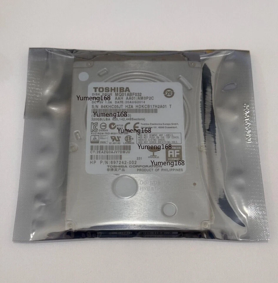Toshiba MQ01ABF032 2.5" 320GB 8455MB 7mm SATA Internal Laptop Hard Drive - Image 1 of 1