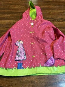 Impermeable Wiplette Niños Rosa Verde Niña Talla 6 - Imagen 1 de 7
