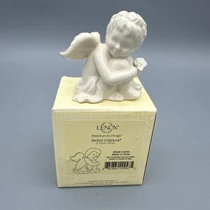 Vtg Lenox Angel Figurine Sweet Cherub Baby Cupid Collectible 2.75” 819795 W/ Box - Picture 1 of 6