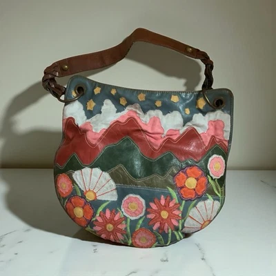 Bolso de Hombro Hobo Retro TNT Vintage Años 60 Diseño Recortado Cierre Magnético Foto 1 de 3